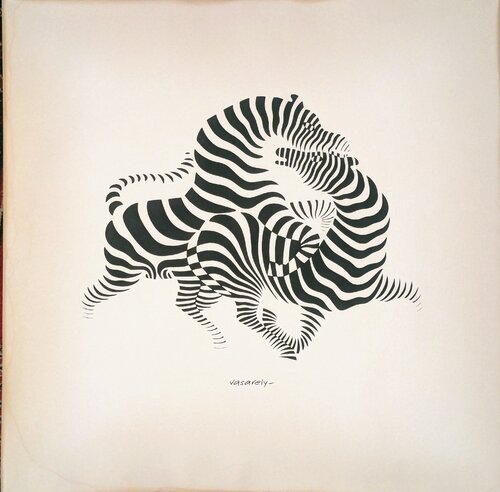 Zebras - Original Signed Serigraph, 1970's-80's di Victor Vasarely, Opera su carta in vendita su Singulart