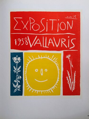 Original Color Lithograph - Vallauris exhibition, 1959 by Pablo Picasso, Work on Paper for Sale on Singulart