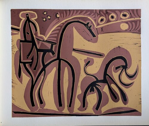 Picador and Bull - Original Linocut, 1962 von Pablo Picasso, Werk auf Papier kaufen auf Singulart