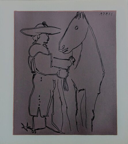 Original Linocut, Picador and Horse, 1962 van Pablo Picasso, Werk op papier te koop op Singulart