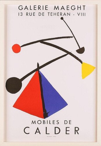 Mobiles - Calder Original Lithograph for 1954 exhibit di Alexander Calder, Opera su carta in vendita su Singulart
