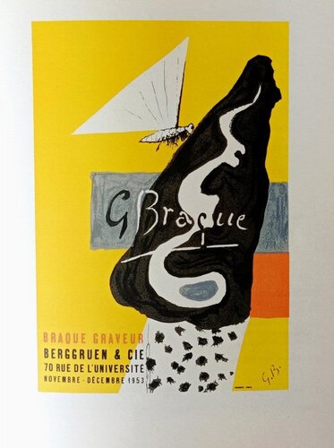 Original Color Lithograph, 1959 par Georges Braque, Œuvre sur papier en vente sur Singulart