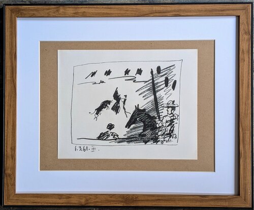 Original Lithograph II - A Los Toros with Picasso - 1961 van Pablo Picasso, Werk op papier te koop op Singulart