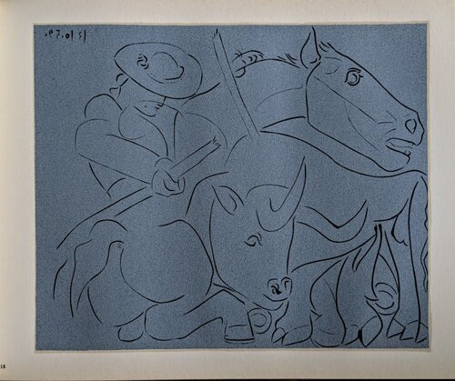 Original Linocut-The Broken Sparrow, 1962 van Pablo Picasso, Werk op papier te koop op Singulart