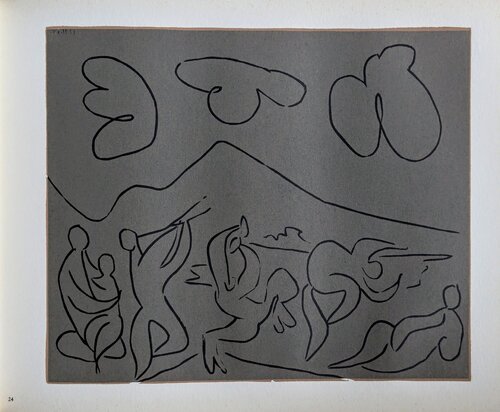 Original Linocut in color - Bacchanale,  1962 di Pablo Picasso, Opera su carta in vendita su Singulart