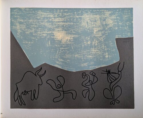 Original Linocut - Bacchanale,  1962 van Pablo Picasso, Werk op papier te koop op Singulart