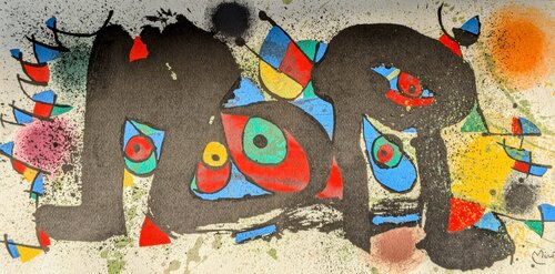 Pisces /Les Poussins - Original Lithograph, 1974 de Joan Miró, Obra en papel a la venta en Singulart