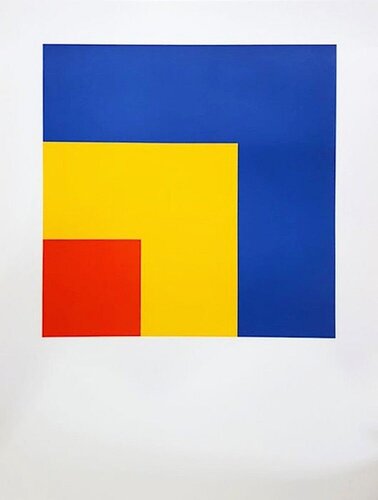 Abstraction in Red-Yellow-Blue, Large Color Lithograph di Ellsworth Kelly, Opera su carta in vendita su Singulart