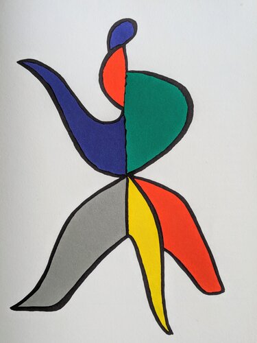 Abstraction III - Original Lithograph in colors, 1963 by Alexander Calder, Work on Paper for Sale on Singulart