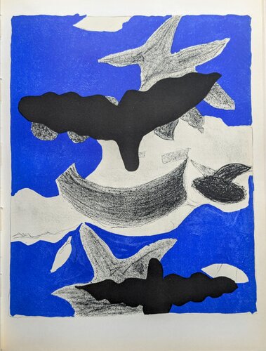 Original Lithograph in colors - Two Birds, 1955 by Georges Braque, Work on Paper for Sale on Singulart