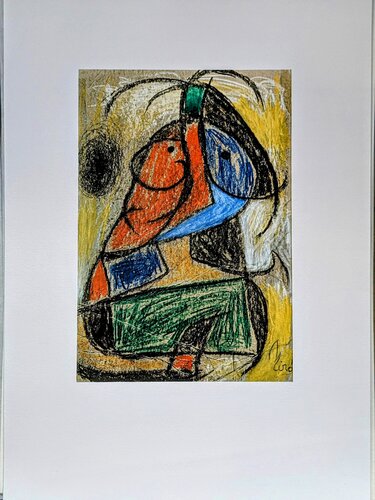 Surrealist Composition/Portrait  - Color Lithograph, 1987 di Joan Miró, Opera su carta in vendita su Singulart
