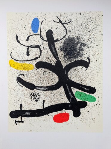 Lithograph in colors - Surrealist Composition, 1971 de Joan Miró, Obra en papel a la venta en Singulart