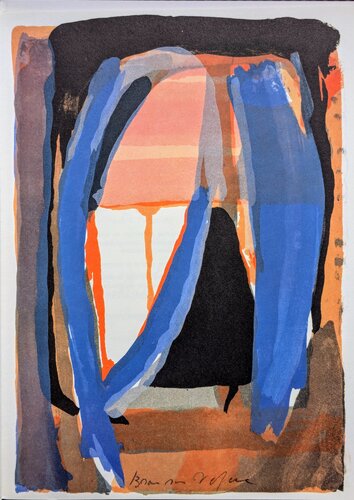 Abstract Composition, Signed Color Lithograph, 1974 by Bram van Velde, Work on Paper for Sale on Singulart