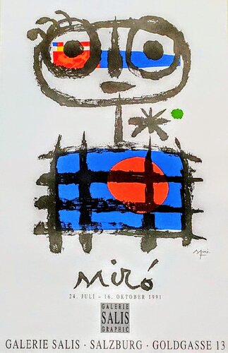 Lage Lithographic poster in colors, 1983 di Joan Miró, Opera su carta in vendita su Singulart