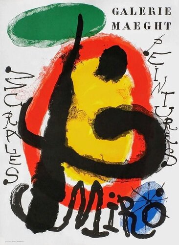 Mural paintings - Color Lithograph, 1961 de Joan Miró, Obra en papel a la venta en Singulart