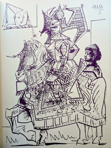 Knight and pageboy  -  Lithograph, 1962 di Pablo Picasso, Opera su carta in vendita su Singulart