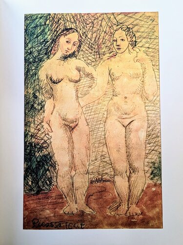Two Girls - Signed Color Lithograph, 1962 par Pablo Picasso, Œuvre sur papier en vente sur Singulart