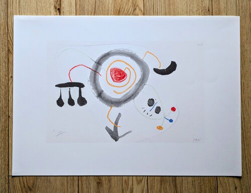Enfance d'Ubu XI - Color Lithograph, 1987 di Joan Miró, Opera su carta in vendita su Singulart