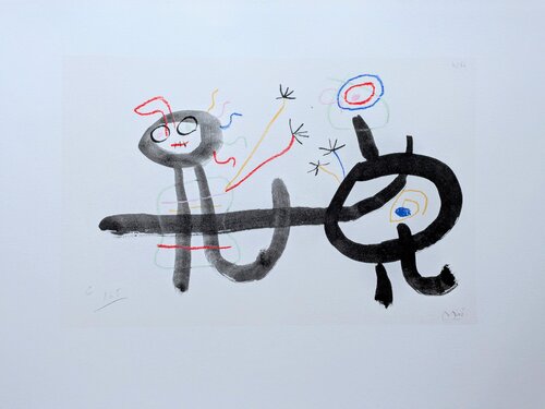 Enfance d'Ubu XIII - Color Lithograph, 1987 di Joan Miró, Opera su carta in vendita su Singulart