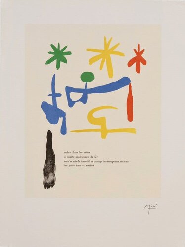 Lithograph in colors - Stars de Joan Miró, Obra en papel a la venta en Singulart