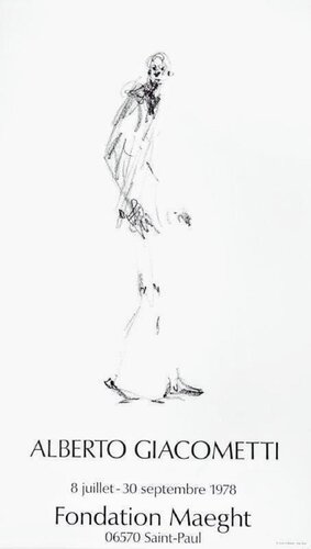 Drawing  - Original Lithographic poster, 1978 von Alberto Giacometti, Werk auf Papier kaufen auf Singulart