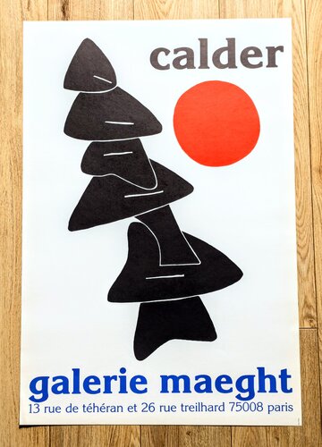 Abstraction, 1976 Original Lithographic Poster par Alexander Calder, Œuvre sur papier en vente sur Singulart