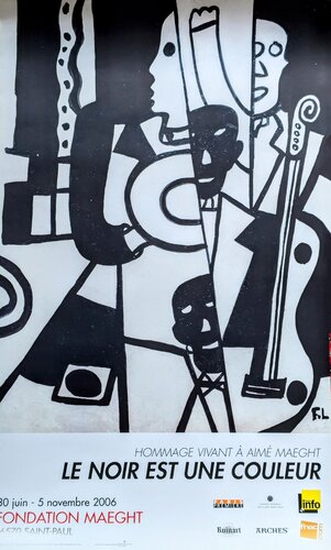 Jazz/Black is a Color-Original signed exhibition poster by Fernand Léger, 종이 for Sale on Singulart