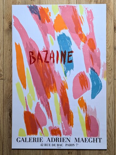 Abstraction - Lithographic poster, 1970's par Jean Bazaine, Œuvre sur papier en vente sur Singulart