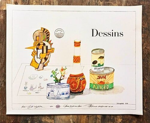 Drawings -  Signed Lithograph in colors, 1974 by Saul Steinberg, Work on Paper for Sale on Singulart