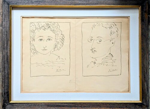 Hand-Signed Lithograph, 1954-Double Portraits, 1954 di Pablo Picasso, Opera su carta in vendita su Singulart