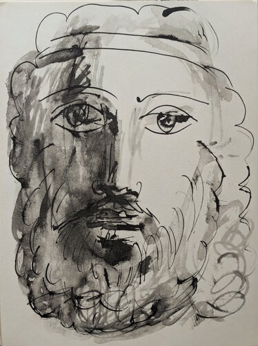 Bearded man - Limited edition original lithograph, 1957 by Pablo Picasso, Work on Paper for Sale on Singulart