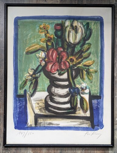 Flower Fantasy - Hand-Signed Color Lithograph, 1960's van Franz Priking, Werk op papier te koop op Singulart