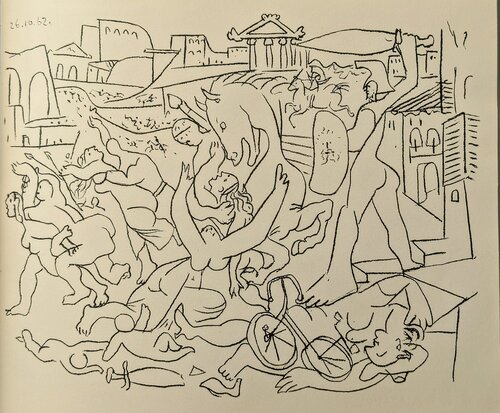 Enlevement des Sabines-Original Lithograph, 1963 by Pablo Picasso, Work on Paper for Sale on Singulart