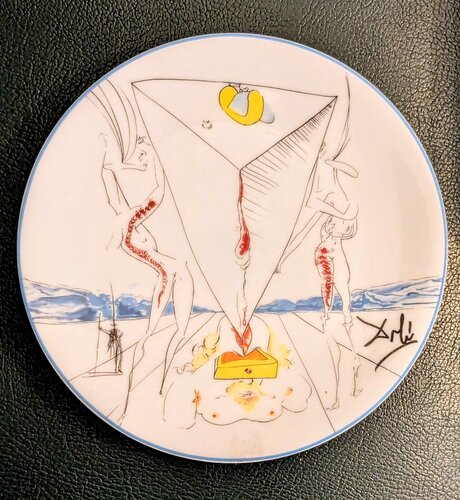 Philosopher Crushed by Cosmos-Limited edition Limoges Ceramic plate, 1985 by Salvador Dalí, Other Media for Sale on Singulart