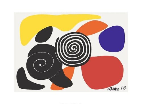 Spirals and Petals, 1969 - Large Colour Screen printing Alexander Calder