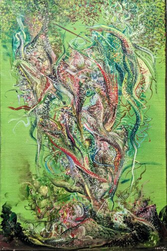 Marc Janson - Surrealist Composition, Oil on canvas, 1971 / Surrealist school by Artist Unknown, Work on Paper for Sale on Singulart