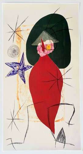 Large Artprint impression in lithograph-La Folle... 1975 by Joan Miró, Work on Paper for Sale on Singulart
