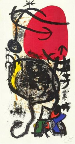 Large Artprint impression in lithograph-The Weight Lifter, 1974 de Joan Miró, Obra en papel a la venta en Singulart