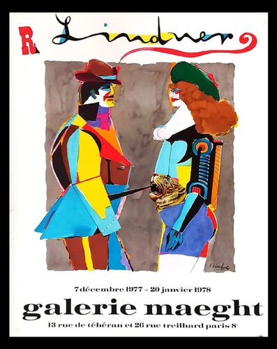 The Couple - Color lithographic poster, 1978 di Richard Lindner, Opera su carta in vendita su Singulart
