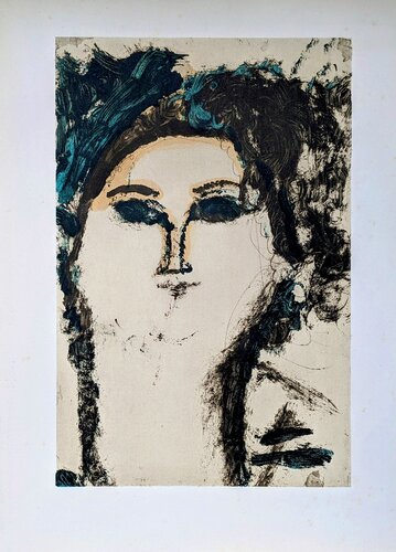 Portrait - Limited edition lithograph , 1960 by Amedeo Modigliani, Work on Paper for Sale on Singulart