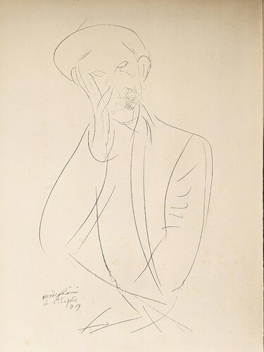 Portrait - Signed Limited edition lithograph , 1960/Ecole de Paris/School of Paris by Amedeo Modigliani, Work on Paper for Sale on Singulart