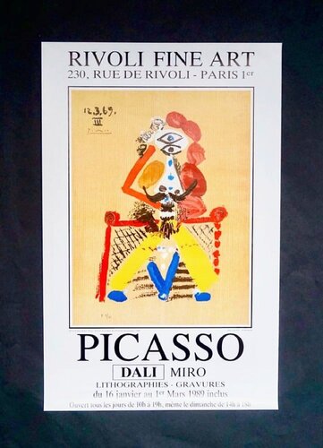 Rare original lithographi,c poster in colors, 1989 di Pablo Picasso, Opera su carta in vendita su Singulart