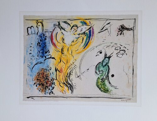 Moses-Lithographic impression in colors, 1986 von Marc Chagall, Werk auf Papier kaufen auf Singulart