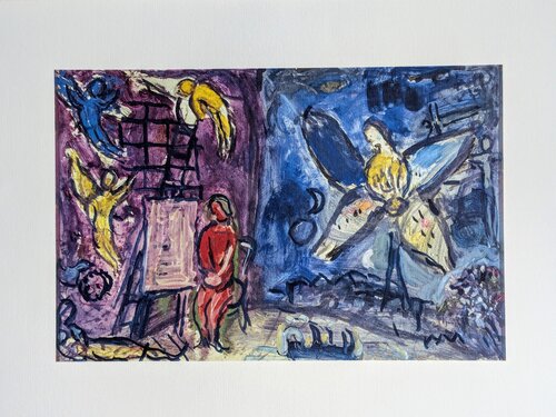 Jacob''s Dream - Lithographic impression in colors, 1986 van Marc Chagall, Werk op papier te koop op Singulart
