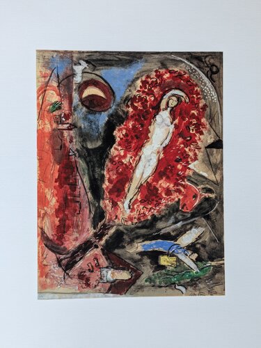 Song of Songs - Lithographic impression in colors, 1986 van Marc Chagall, Werk op papier te koop op Singulart