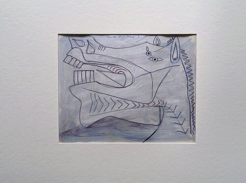 Horse Study for Guernica - Limited edition preparatory sketch van Pablo Picasso, Afdruk te koop op Singulart