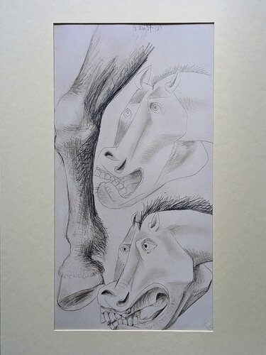 Two Horses Study for Guernica - Limited edition preparatory sketch by Pablo Picasso, Print for Sale on Singulart