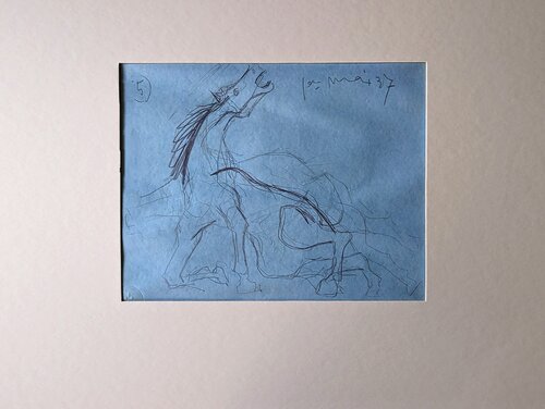 Horse Study for Guernica - Limited edition preparatory sketch van Pablo Picasso, Afdruk te koop op Singulart