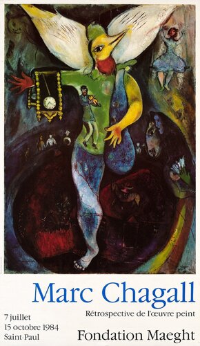 The Joggler - Original Vintage poster, 1984 by Marc Chagall, Work on Paper for Sale on Singulart
