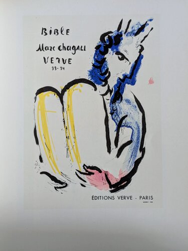 Portrait in blue - Color lithograph, 1959 di Marc Chagall, Opera su carta in vendita su Singulart